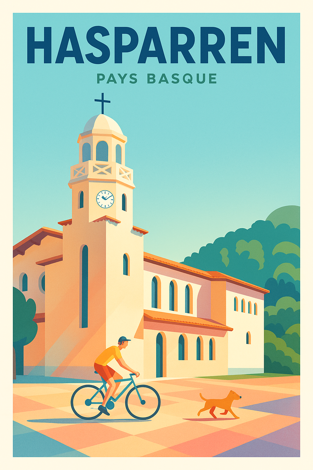 Affiche de Hasparren - Douceur et Lumière au Pays Basque