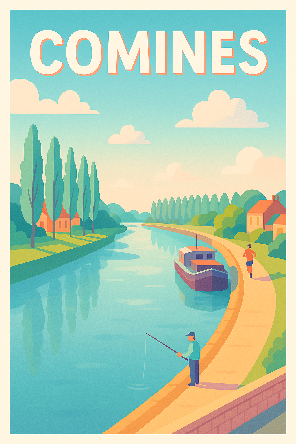 Affiche de Comines - Sérénité au fil de l'eau
