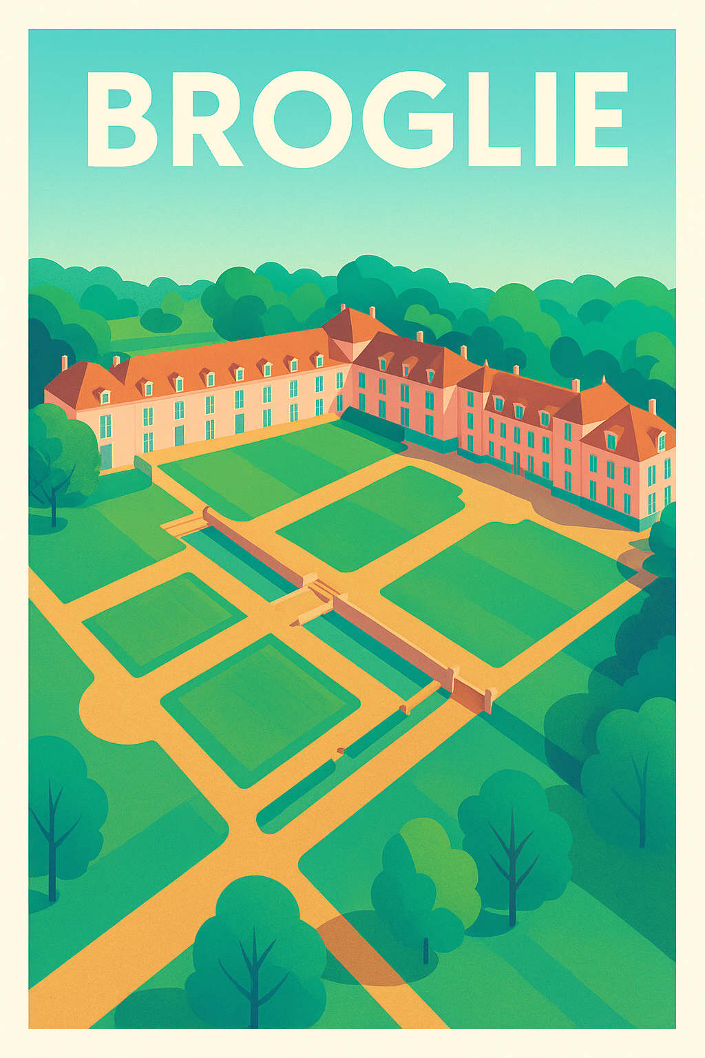 Affiche de Broglie - Élégance et Sérénité au Château
