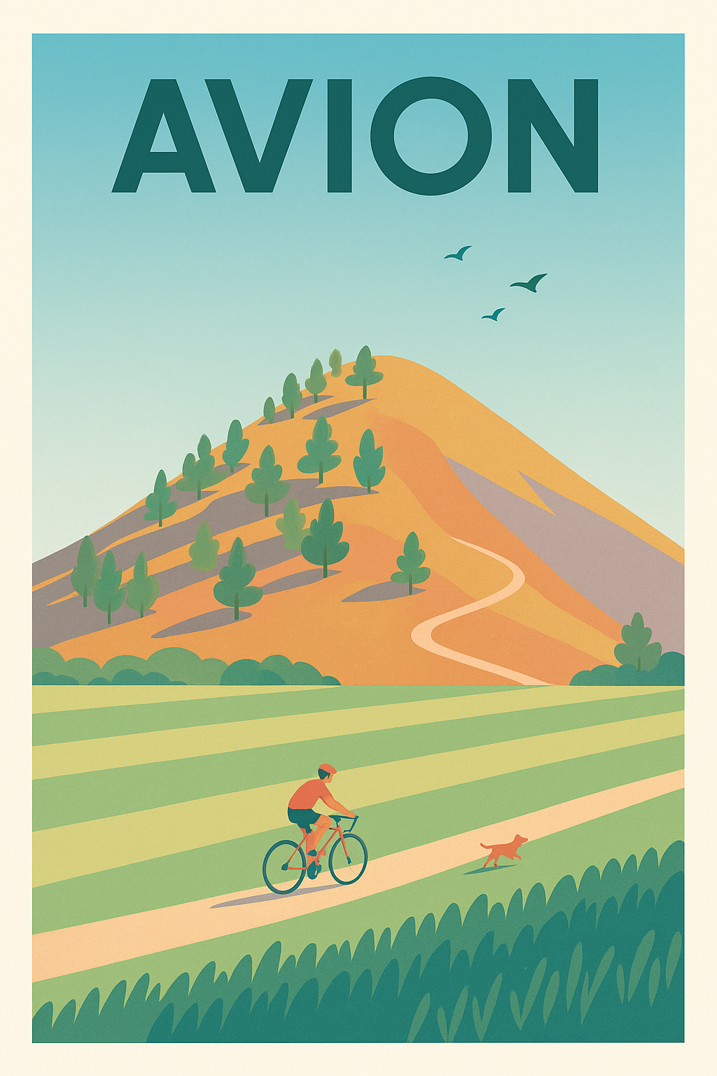 Affiche de Avion - Nature et liberté en pleine campagne