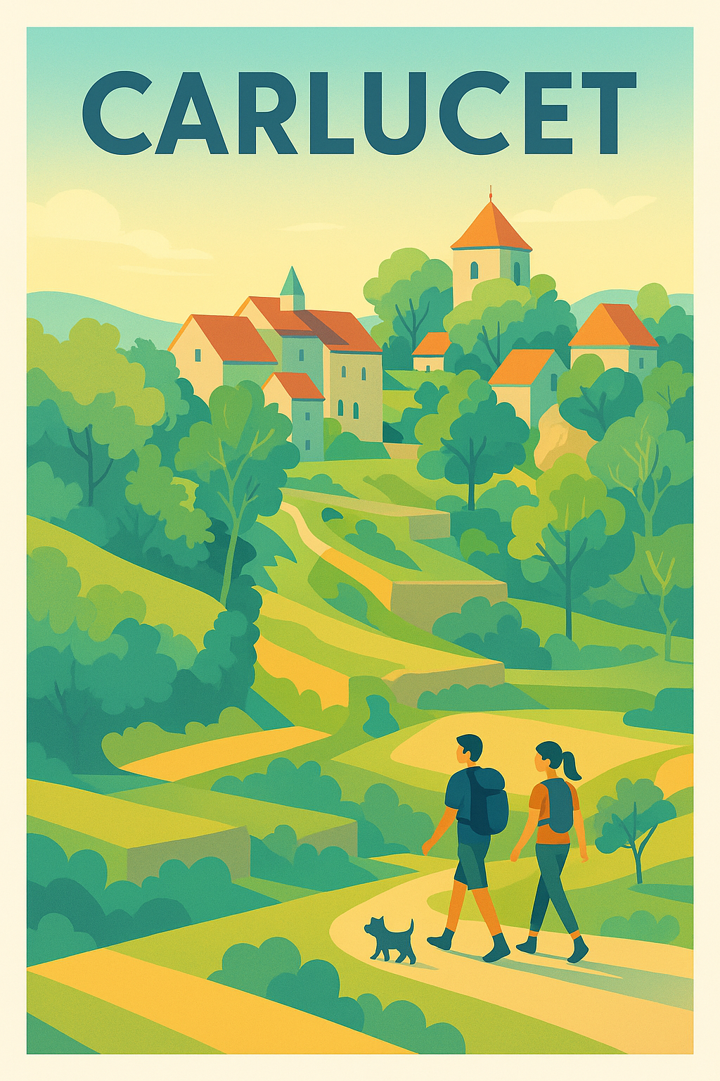 Affiche Carlucet — Escapade bucolique au cœur de la nature · poster d'art de Carlucet