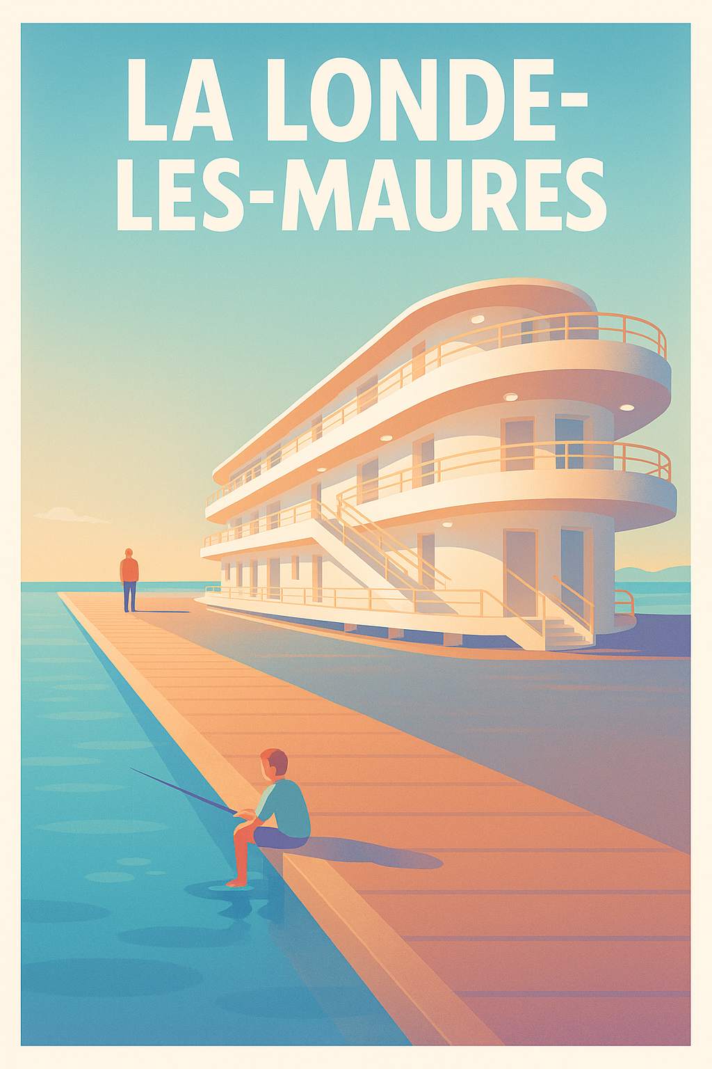 Affiche La Londe-Les-Maures — Sérénité au bord de l'eau · poster d'art de La Londe-Les-Maures