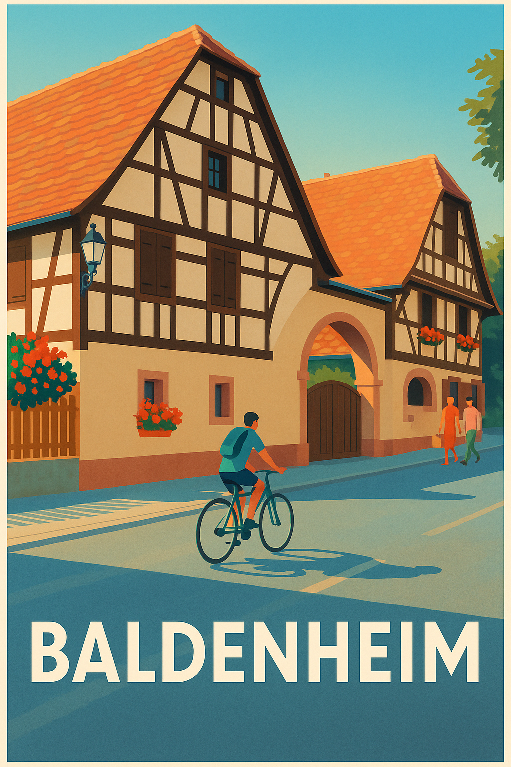 Affiche Baldenheim — Charme authentique et douceur de vivre · poster d'art de Baldenheim