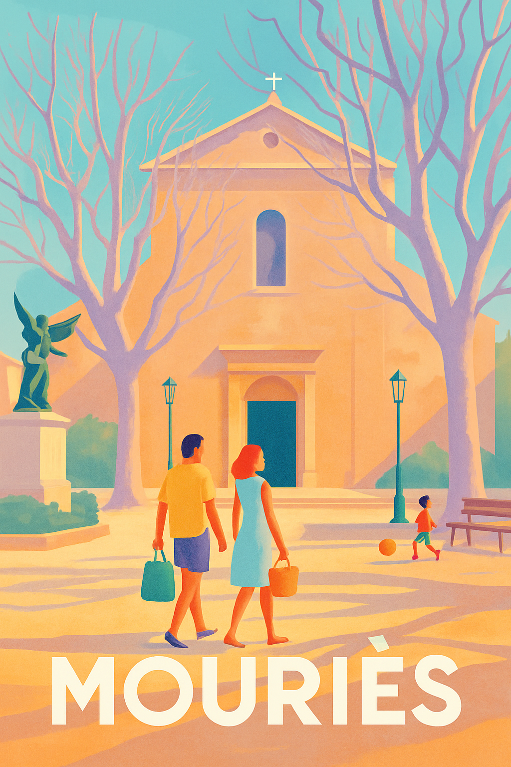 Affiche de Mouriès - L'élégance provençale au cœur du village
