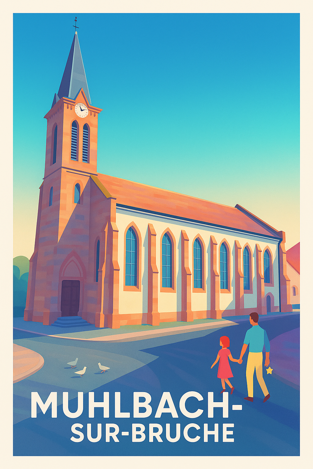 Affiche Mulhbach-sur-Bruche — Charme et sérénité au cœur de l'Alsace · poster d'art de Mulhbach-sur-Bruche