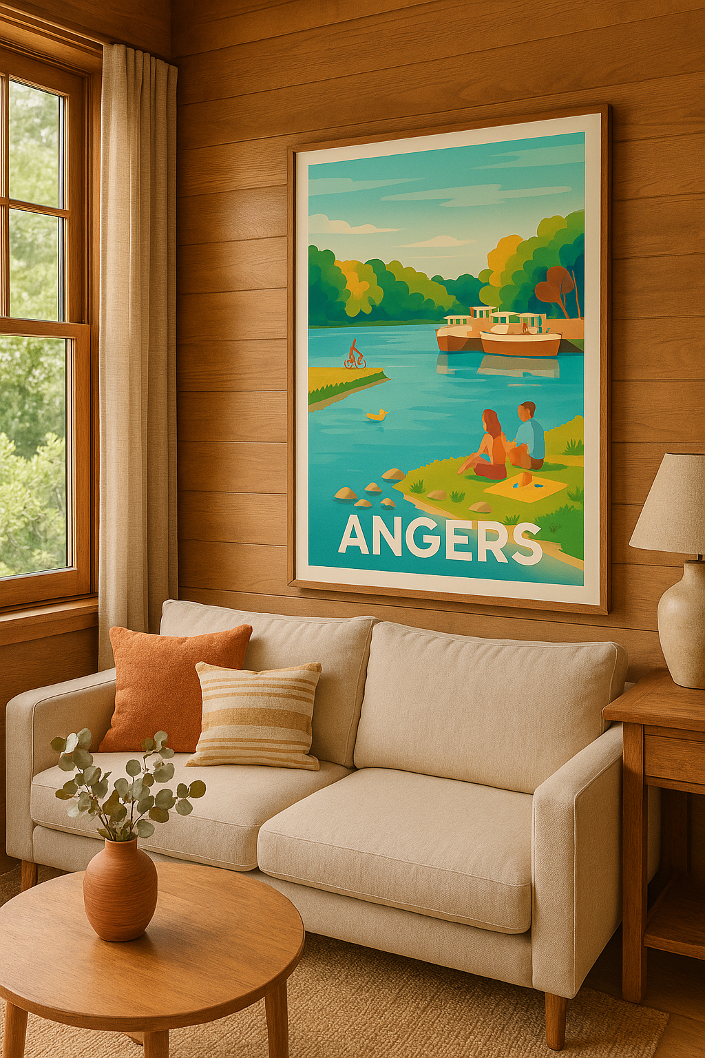 Affiche Angers - Douceur au fil de l'eau - Afich