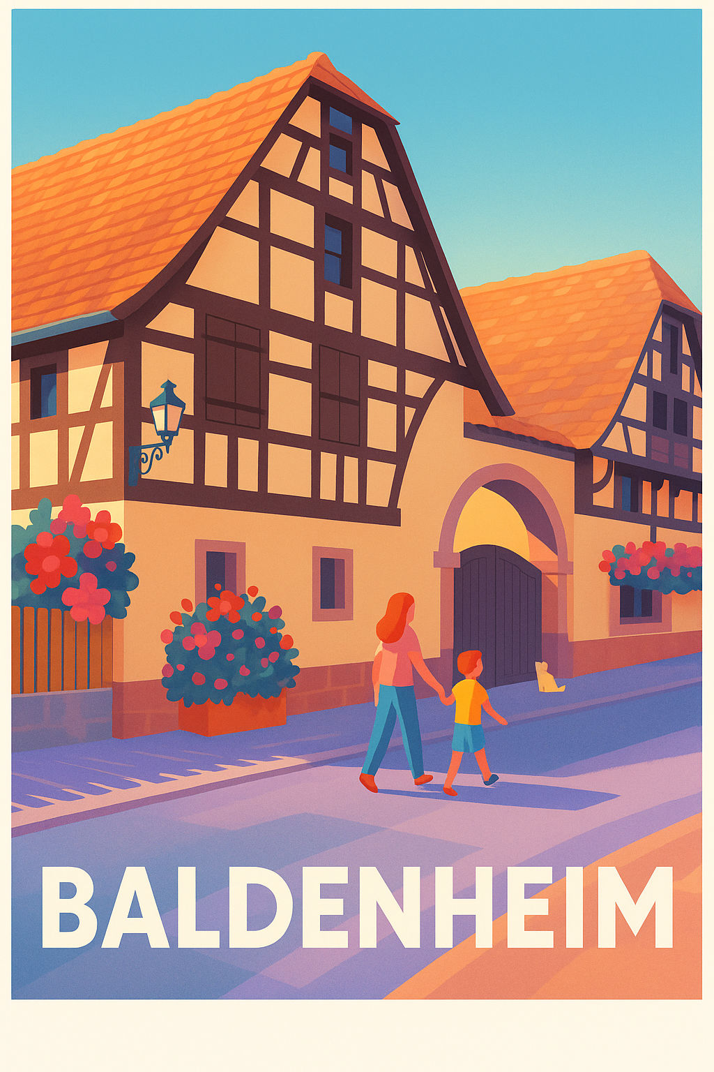 Affiche Baldenheim — Charme traditionnel en Alsace · poster d'art de Baldenheim