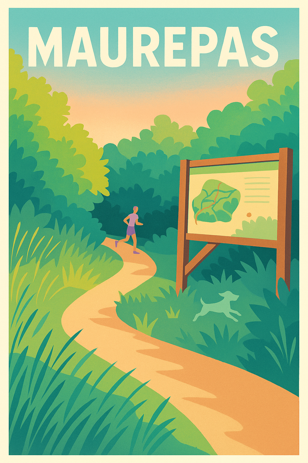 Affiche de Maurepas - Évasion nature et sentiers de découverte