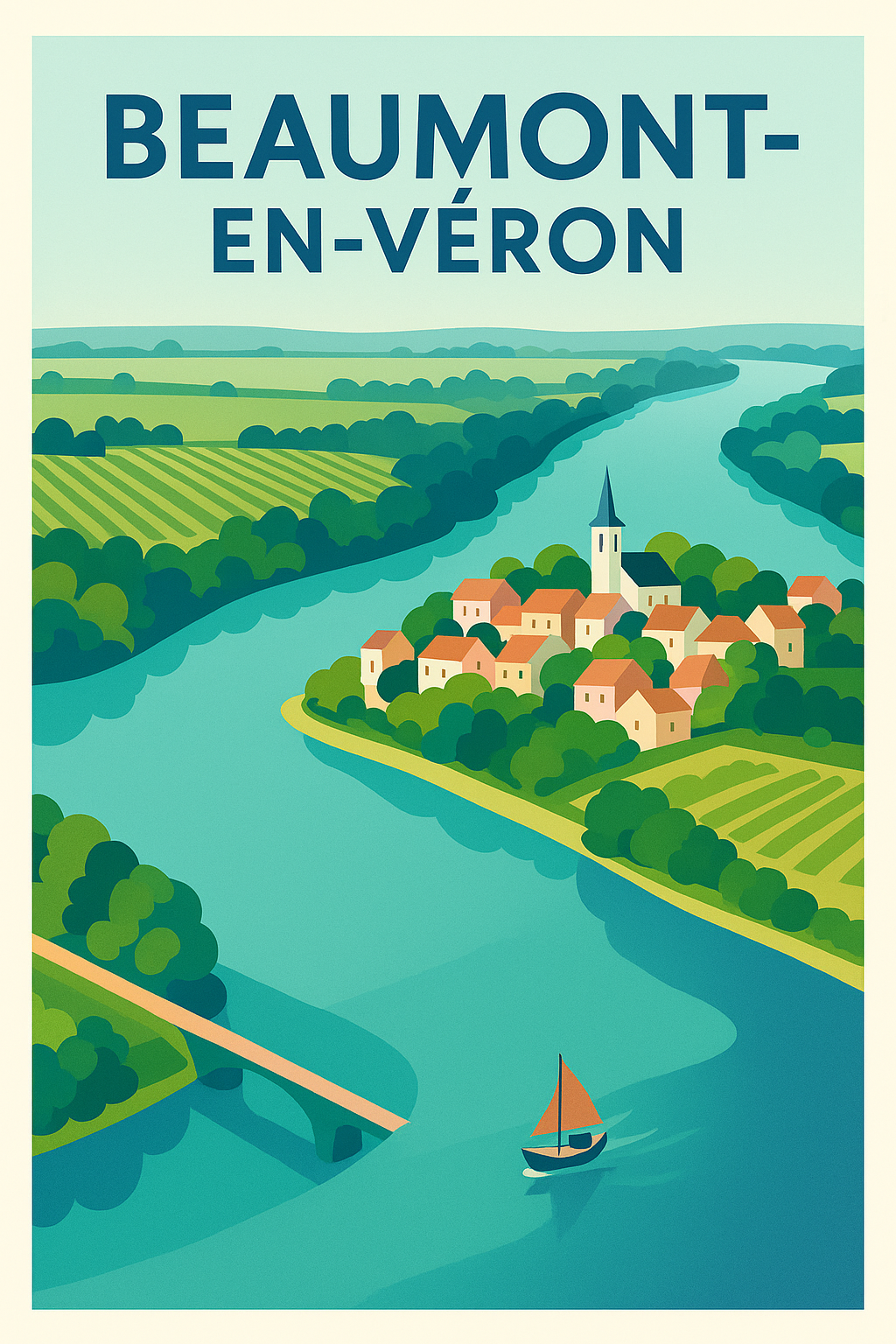 Affiche de Beaumont-en-Véron - Charme bucolique au fil de l'eau