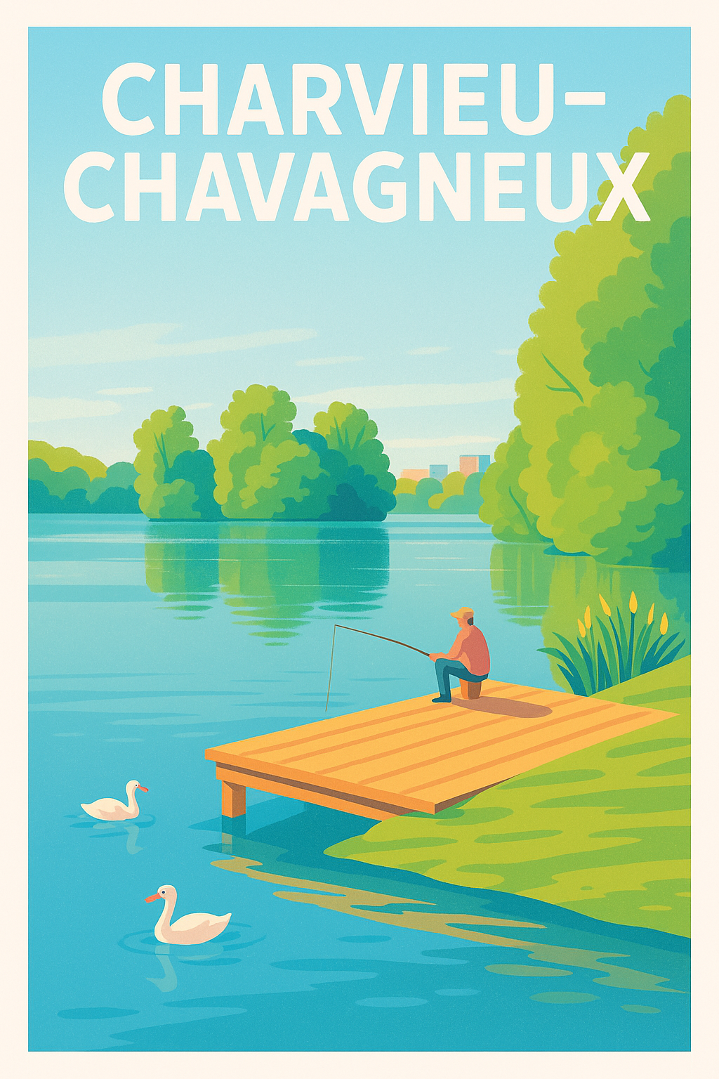 Affiche de Charvieu-Chavagneux - Escapade paisible au bord de l'eau