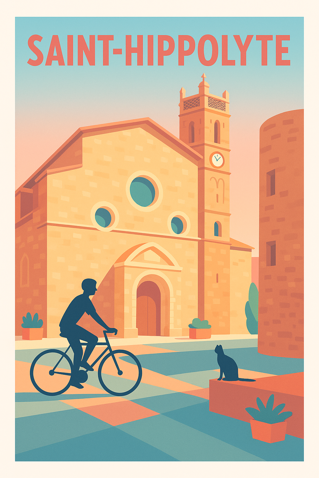 Affiche de Saint-Hippolyte - Charme et Sérénité du Village Méditerranéen
