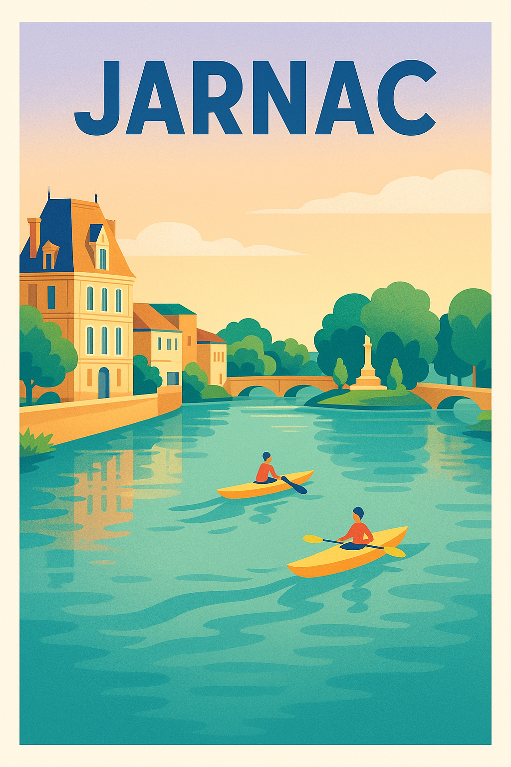 Affiche de Jarnac - Évasion paisible au fil de la Charente