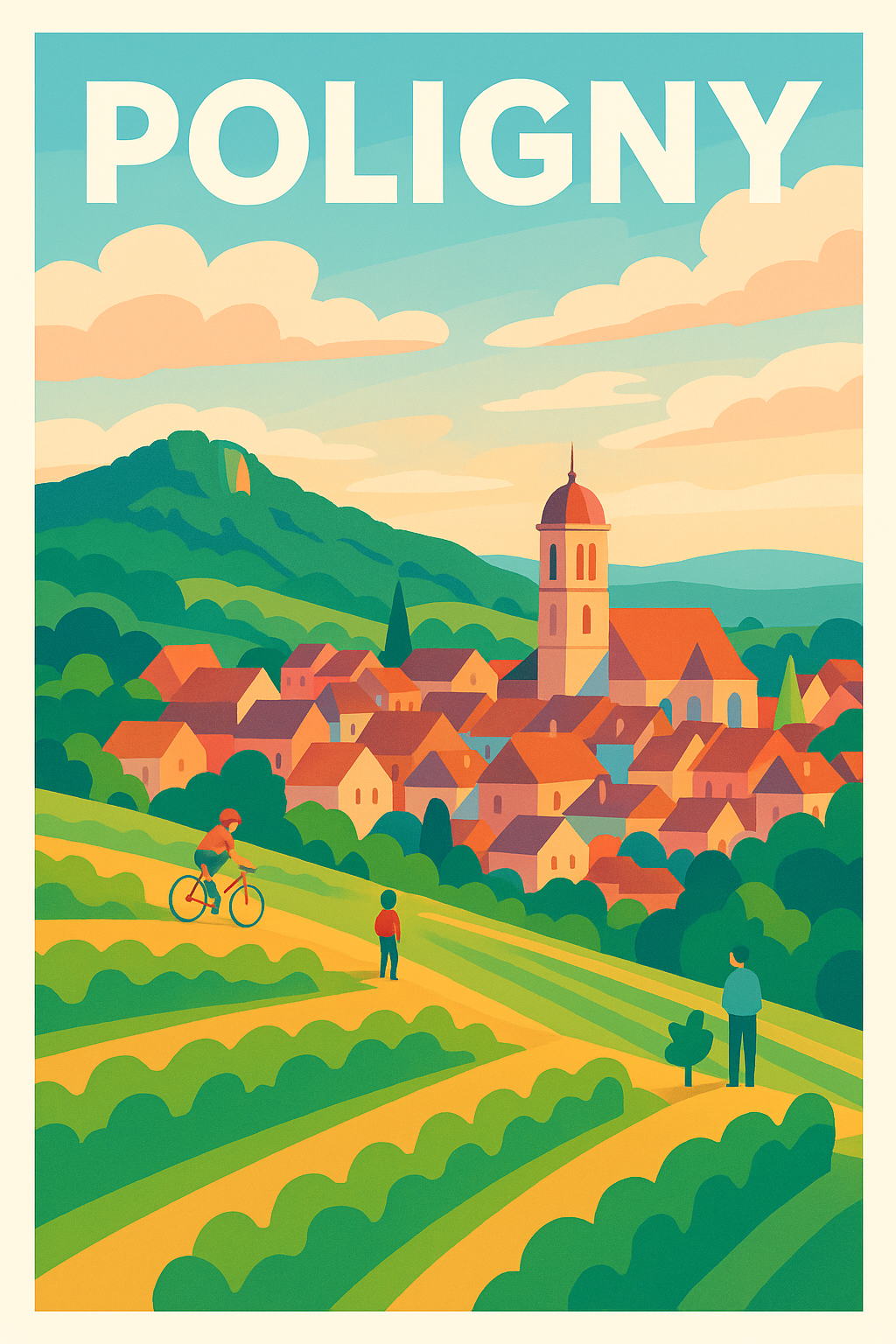 Affiche de Poligny - Charme bucolique au cœur du Jura
