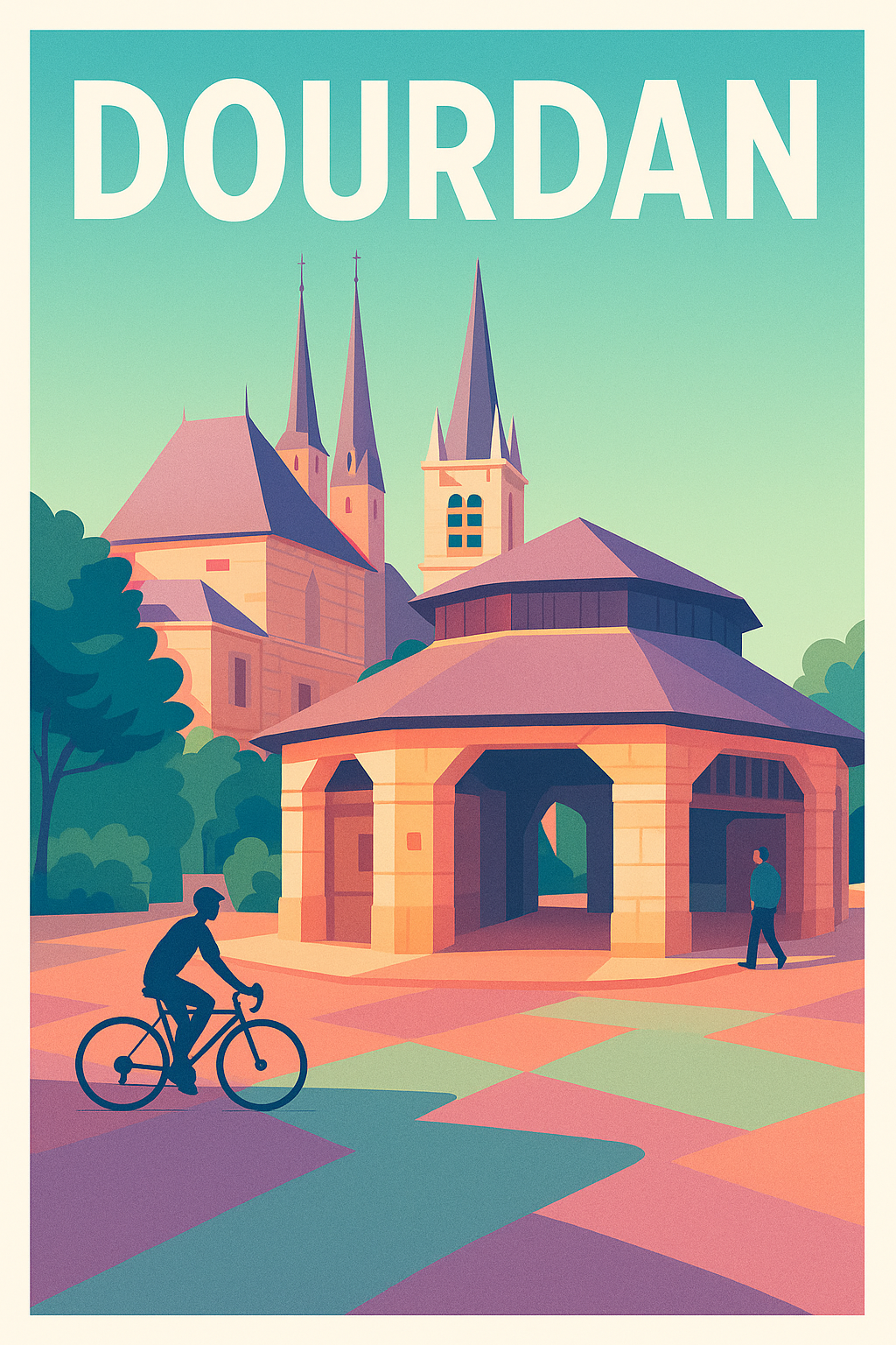 Affiche de Dourdan - Douceur et charme en perspective