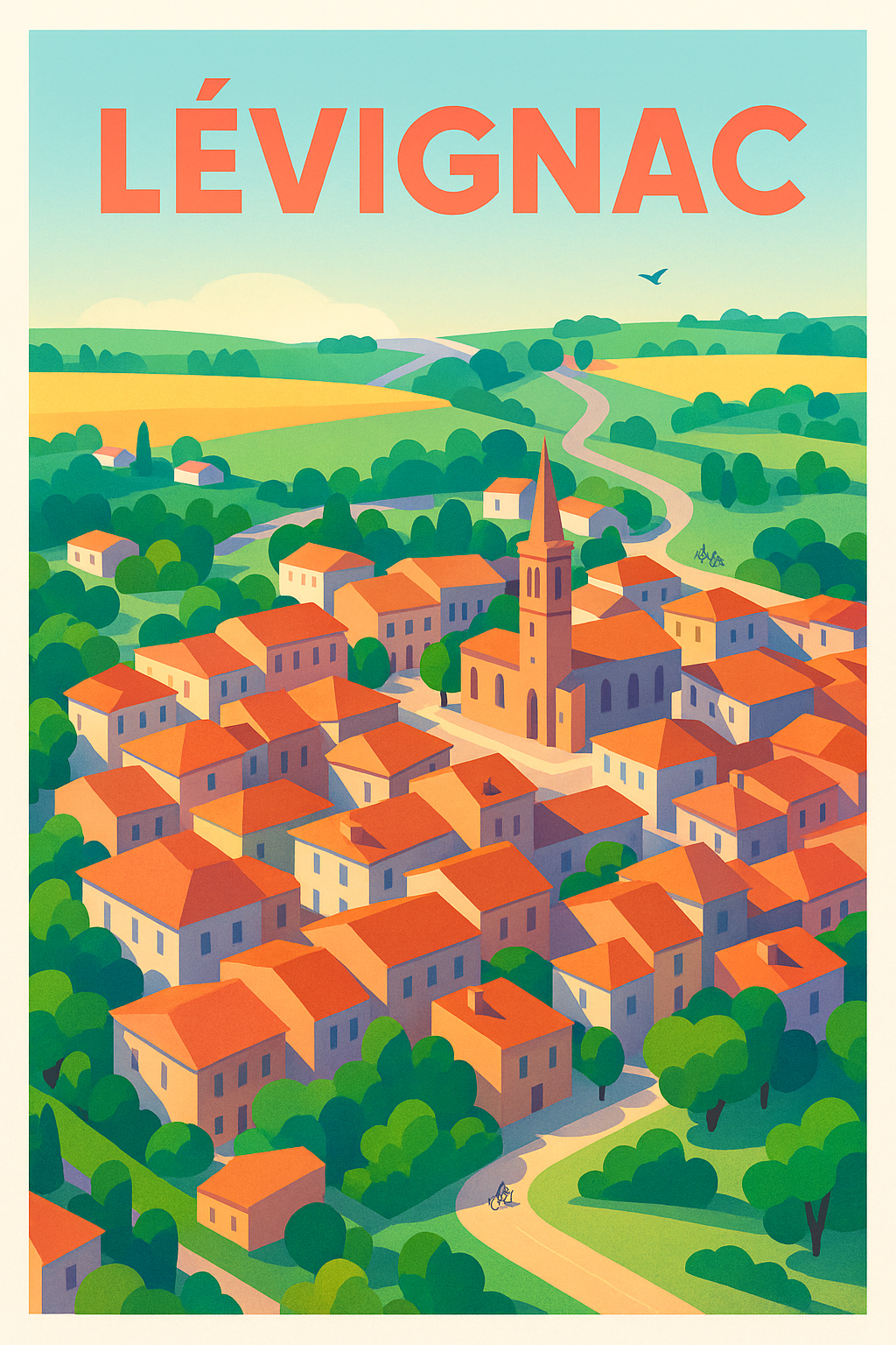 Affiche de Lévignac - Charme et sérénité d'un village français