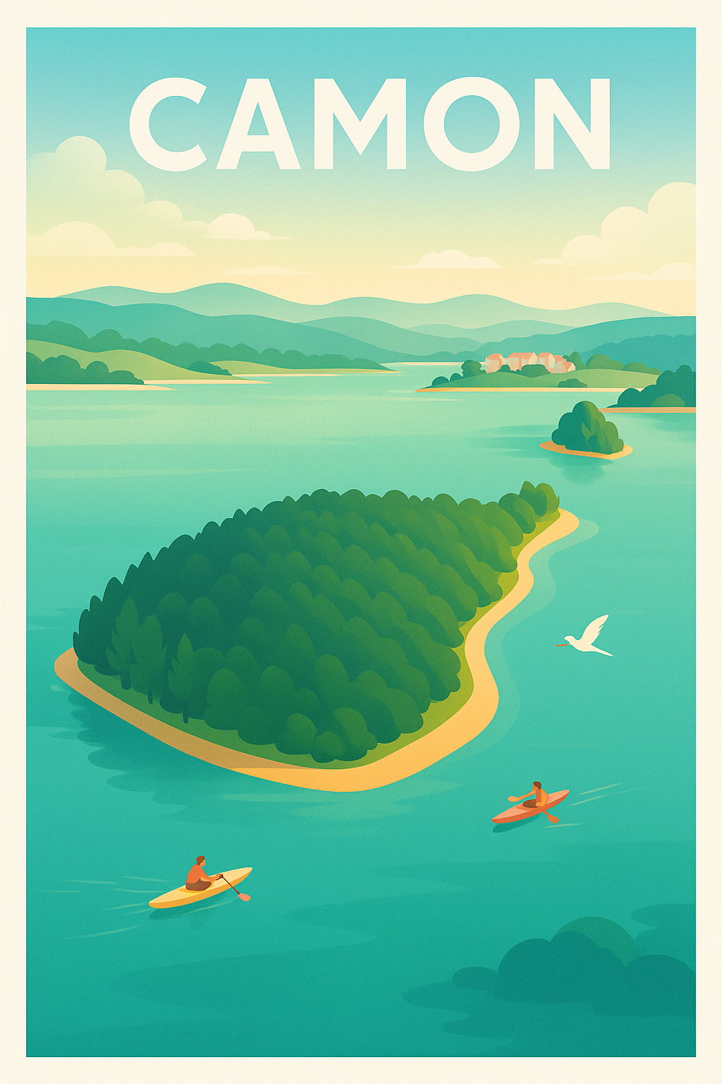 Affiche Camon — Havre de paix au fil de l'eau · poster d'art de Camon