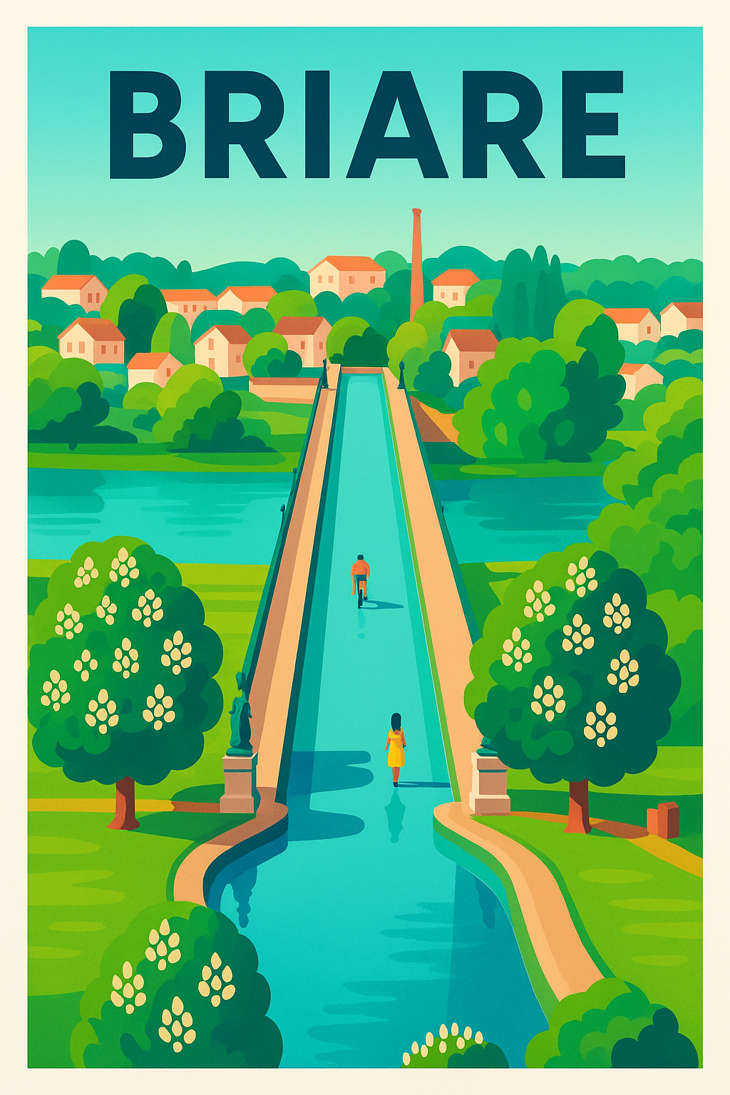 Affiche de Briare - L'élégance du canal en pleine nature