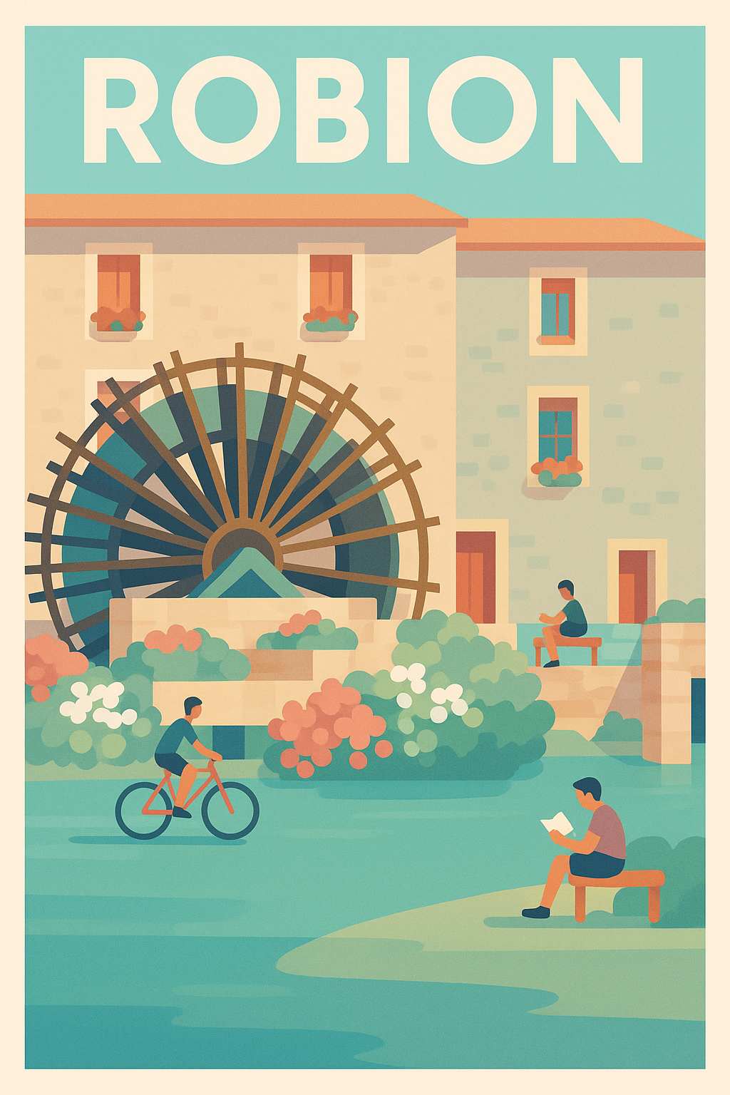 Affiche de Robion - Charme tranquille au fil de l'eau