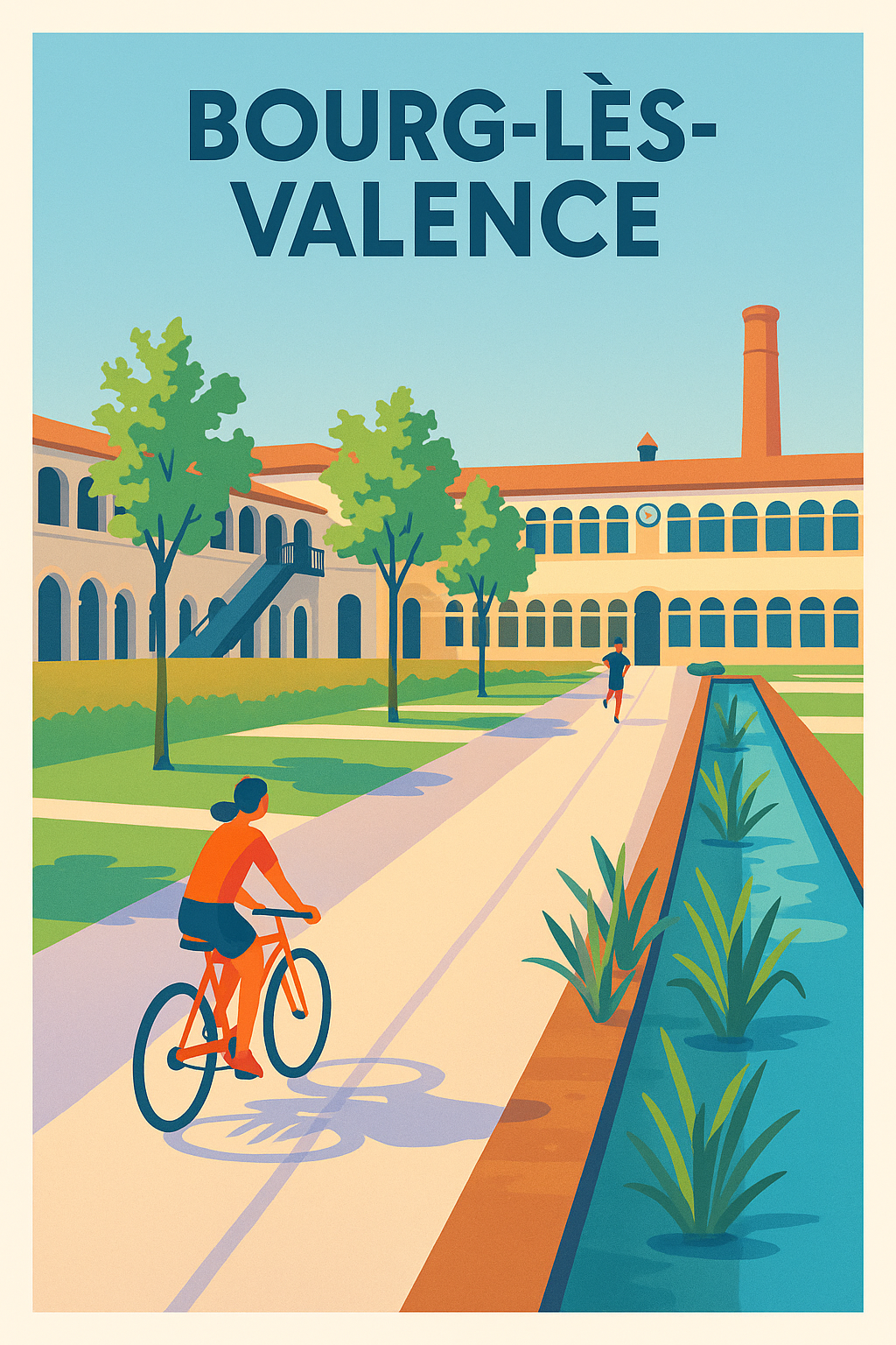 Affiche de Bourg-lès-Valence - Une balade ensoleillée au cœur de la ville