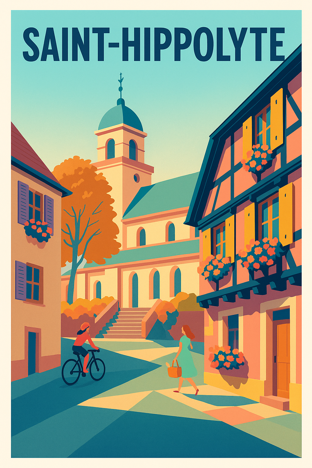 Affiche de Saint-Hippolyte - Charme authentique et douceur de vivre