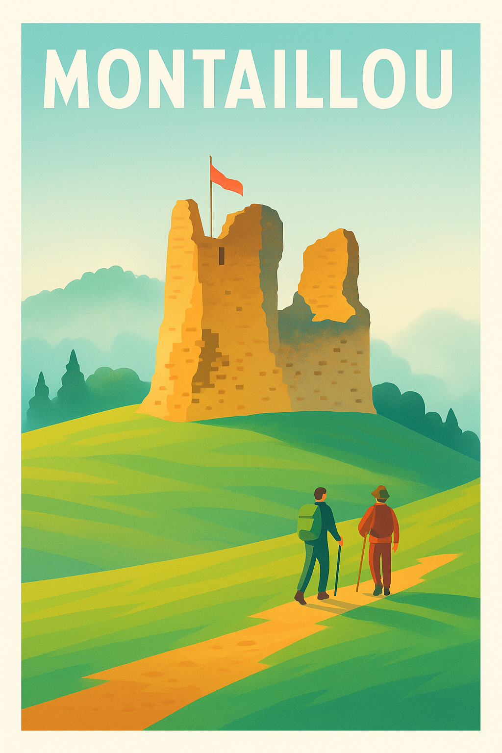 Affiche Montaillou — Escapade au cœur de l'histoire médiévale · poster d'art de Montaillou