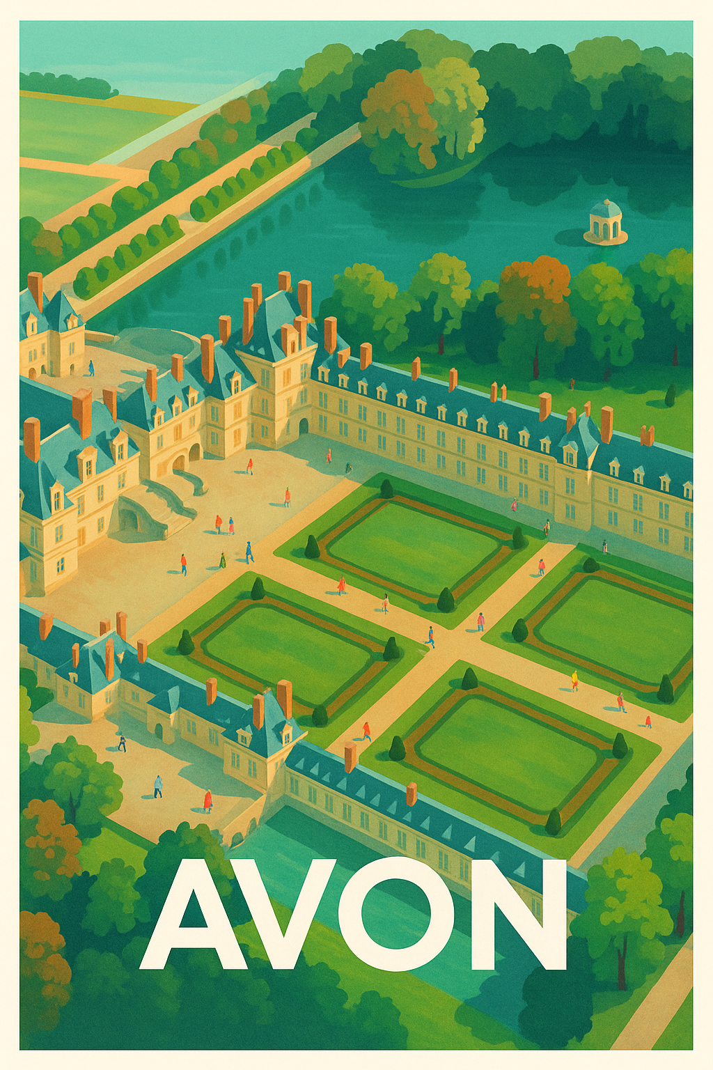 Affiche Avon - Élégance et Sérénité au Château