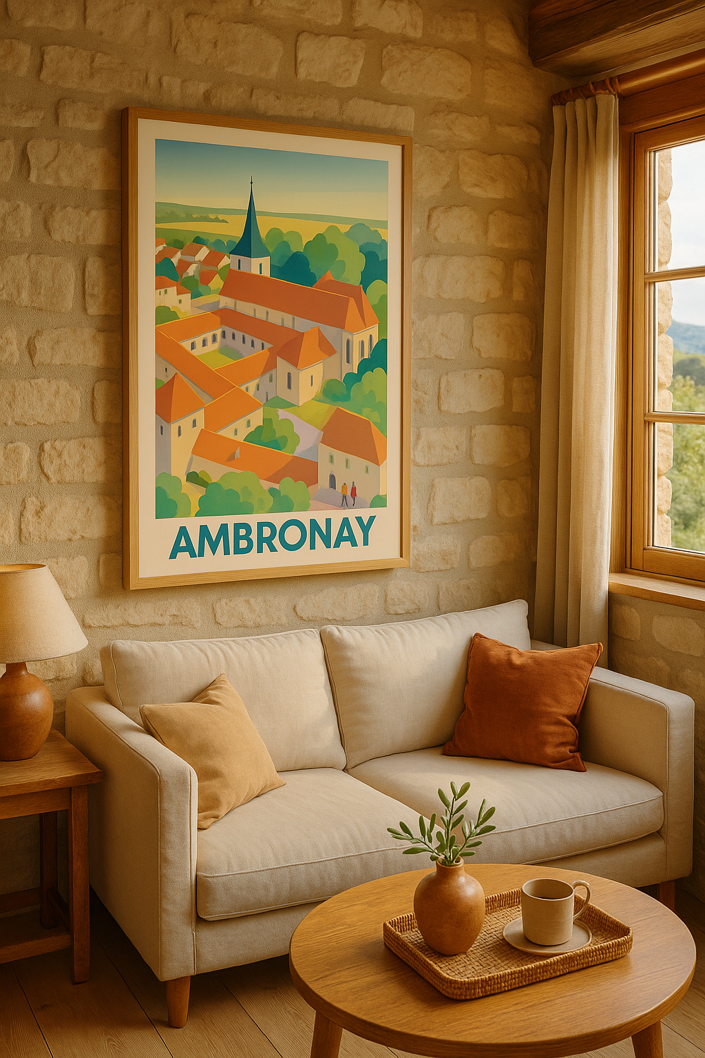 Affiche Ambronay — Charme et histoire au cœur de la nature · poster d'art de Ambronay