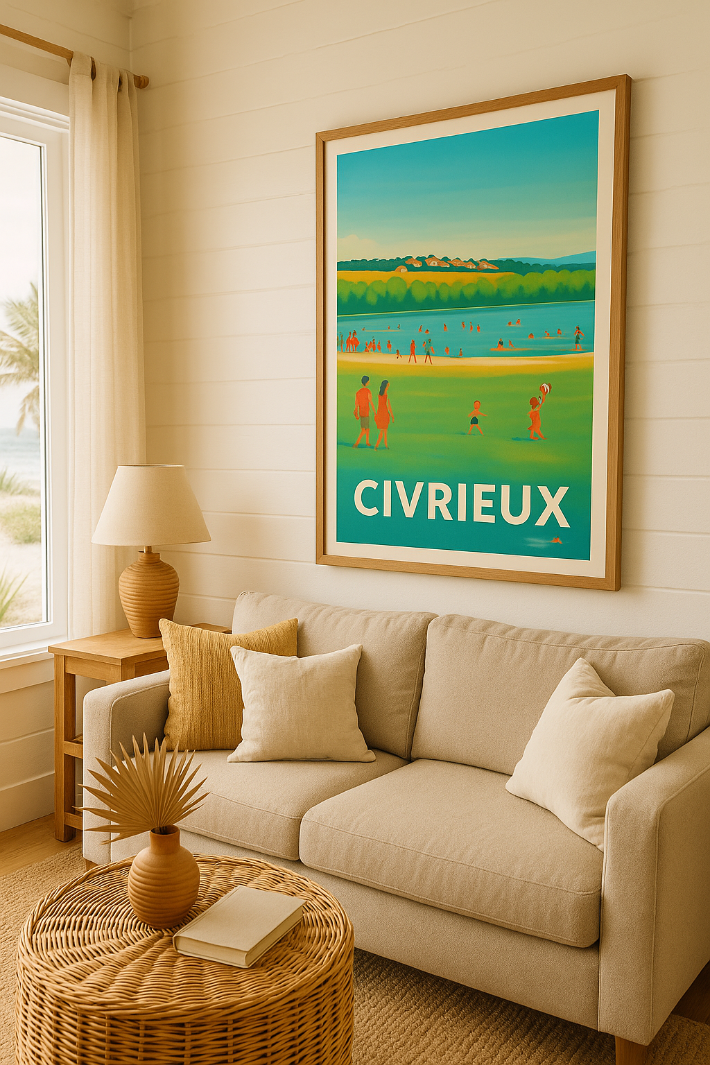 Affiche Civrieux — Évasion et détente au bord de l'eau · poster d'art de Civrieux
