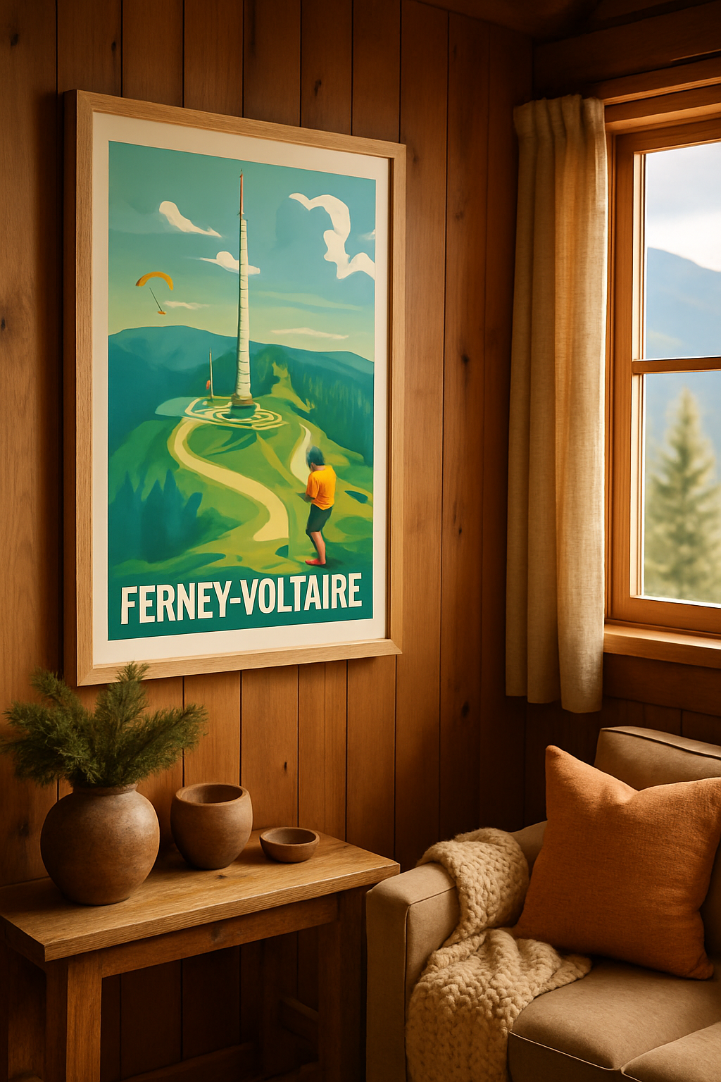 Affiche Ferney-Voltaire — Explorez les sommets et la nature · poster d'art de Ferney-Voltaire