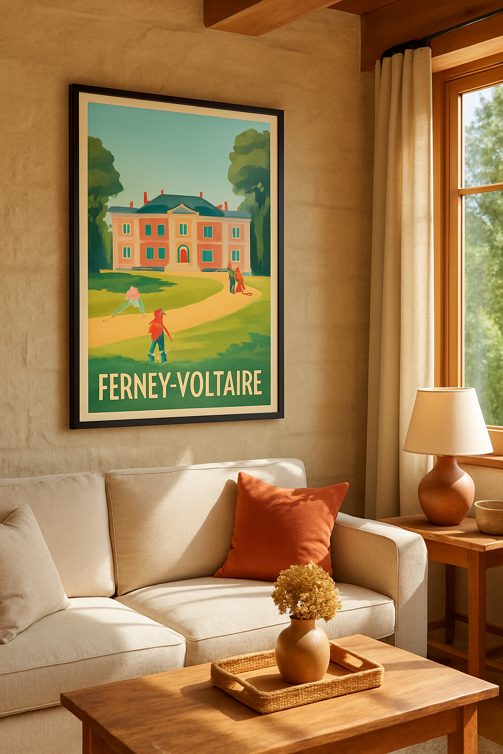 Affiche Ferney-Voltaire — Un souffle d'histoire et de douceur · poster d'art de Ferney-Voltaire
