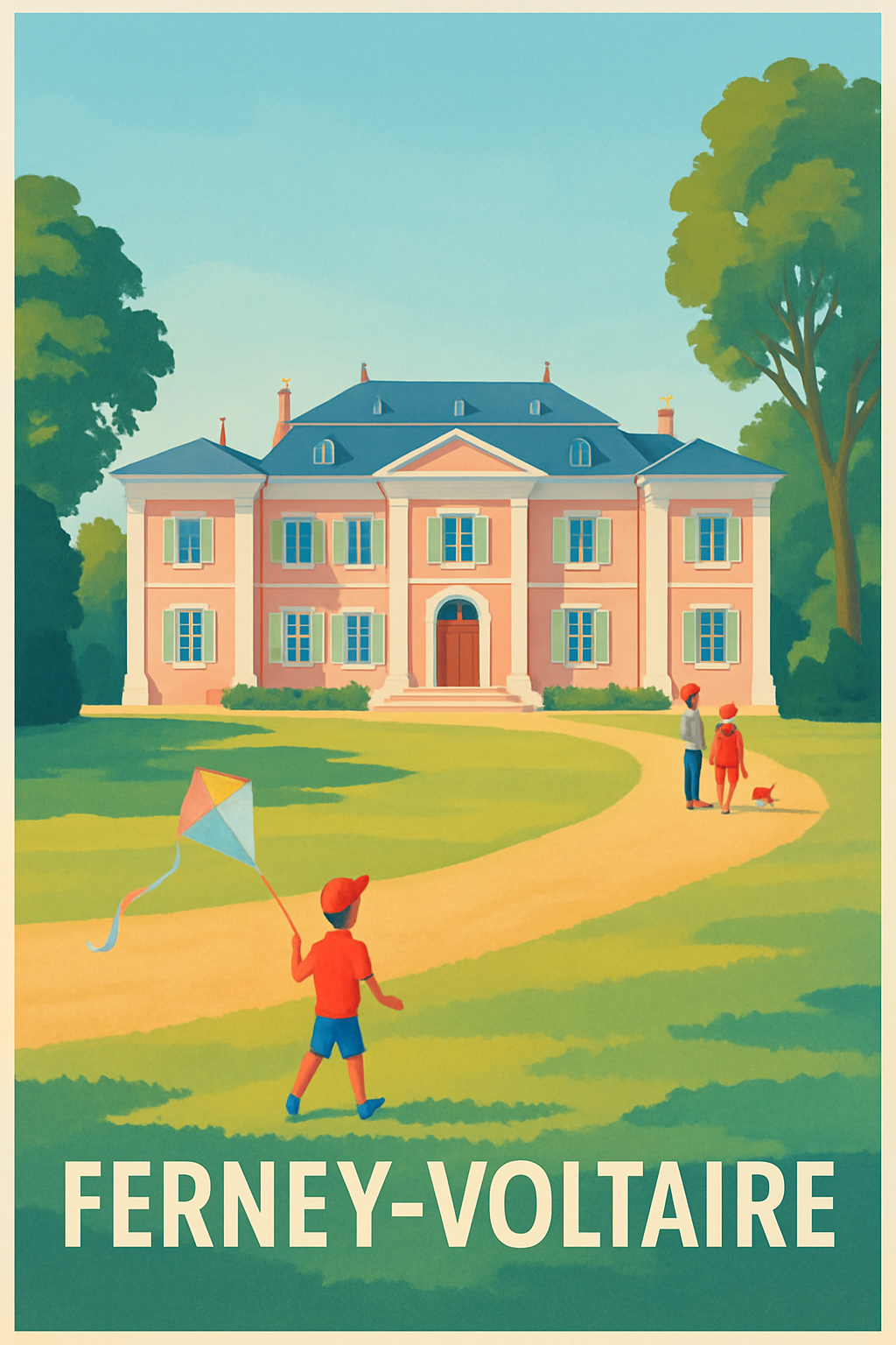 Affiche Ferney-Voltaire — Un souffle d'histoire et de douceur · poster d'art de Ferney-Voltaire