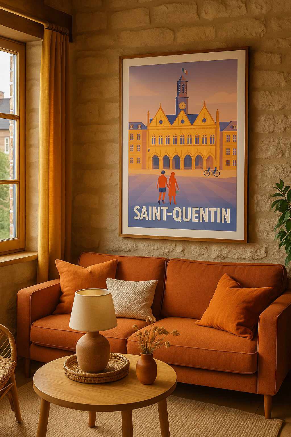 Affiche Saint-Quentin — Charme historique au cœur de la ville · poster d'art de Saint-Quentin