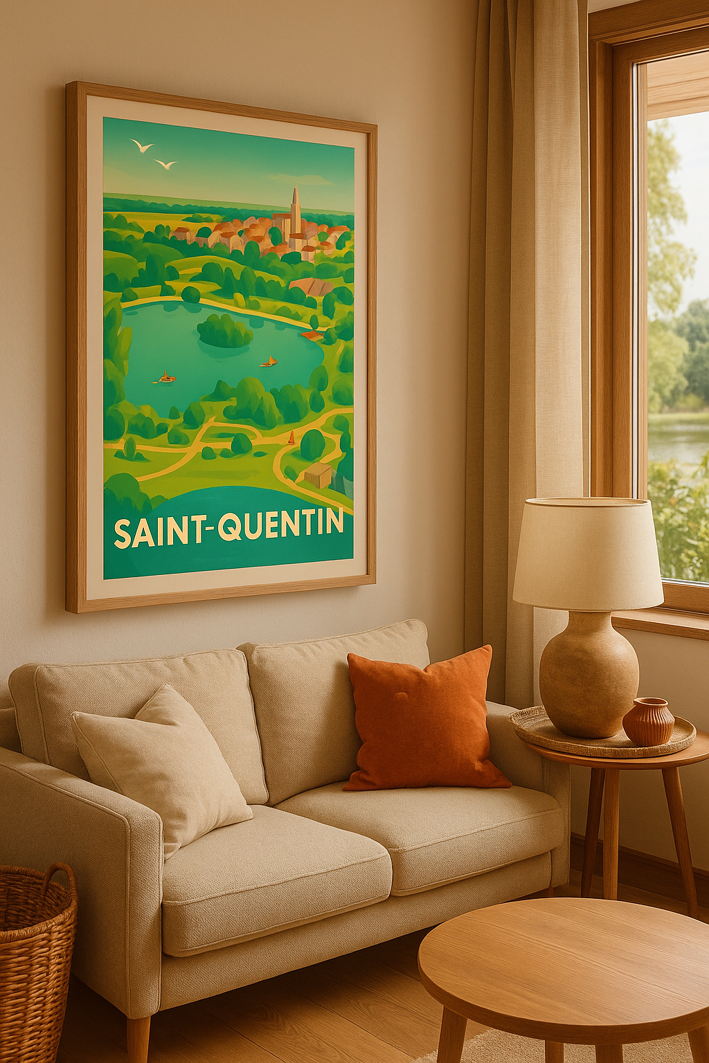 Aisne France Affiche Saint-Quentin - Évasion verte au cœur de la nature