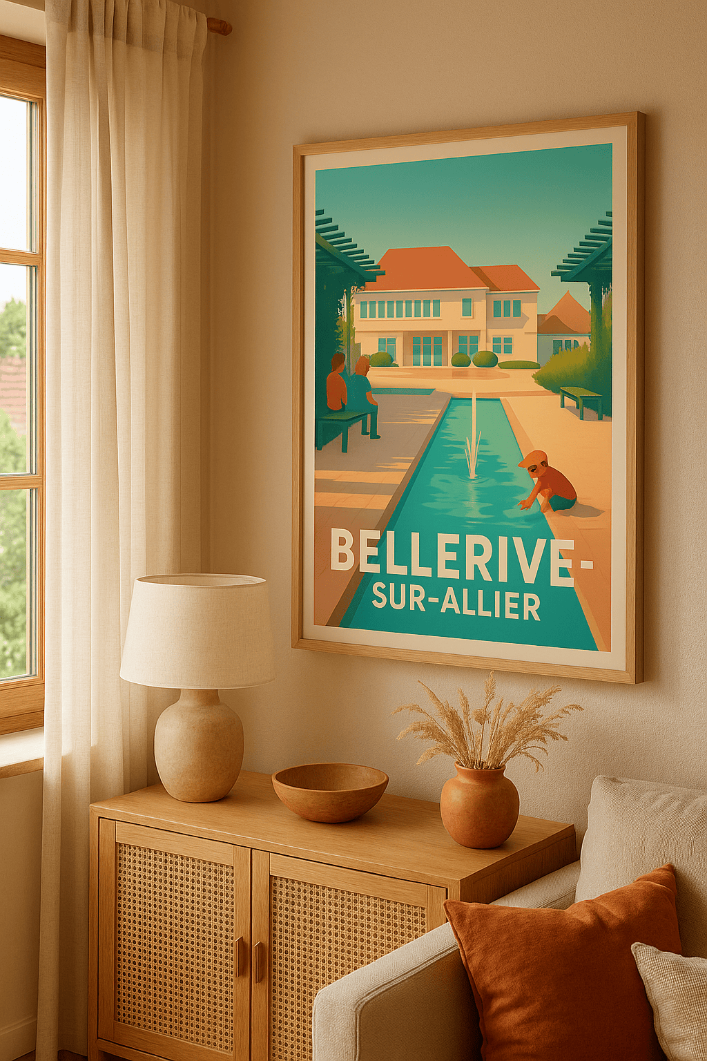 Allier France Affiche de Bellerive-sur-Allier - Sérénité au bord de l'eau