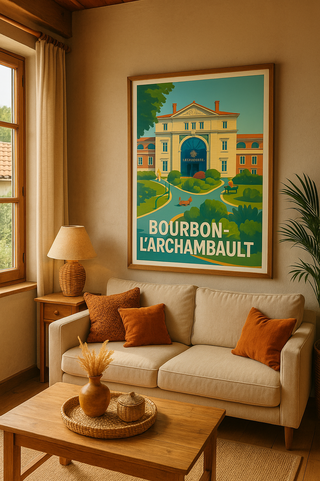 Affiche Bourbon-l'Archambault — L'élégance thermale à portée de main · poster d'art de Bourbon-l'Archambault