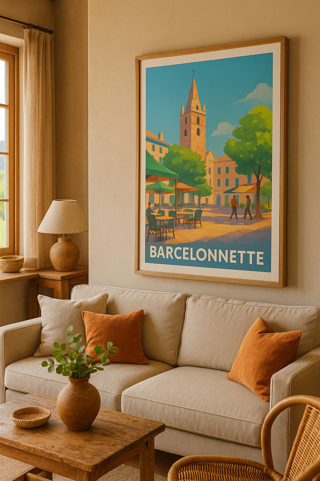 Alpes-de-Haute-Provence France Affiche de Barcelonnette - Charme et lumière en Provence