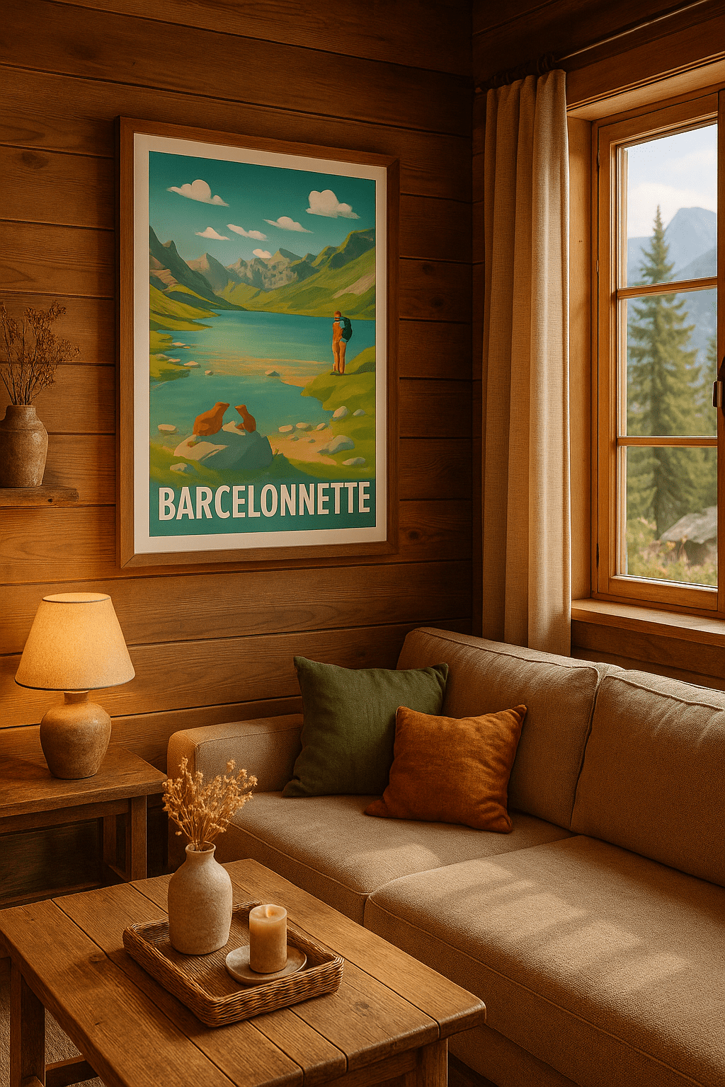 Affiche Barcelonnette — Invitation à l'évasion alpine · poster d'art de Barcelonnette