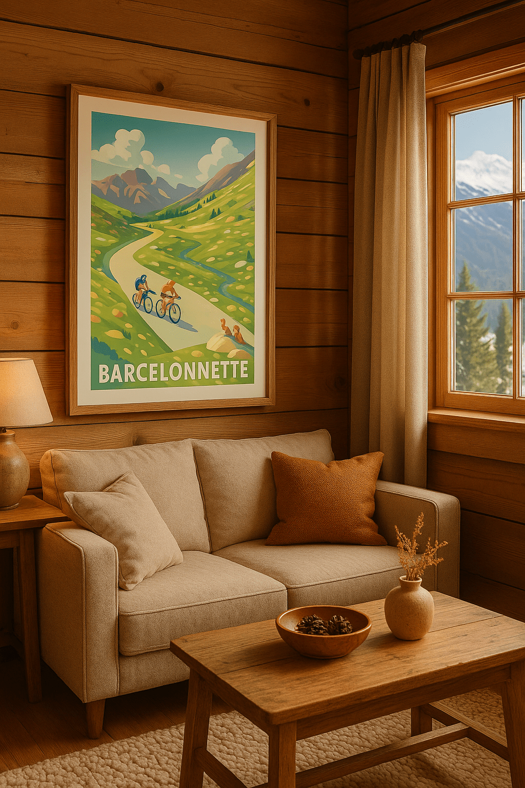 Affiche Barcelonnette — L'appel de la montagne et du grand air · poster d'art de Barcelonnette
