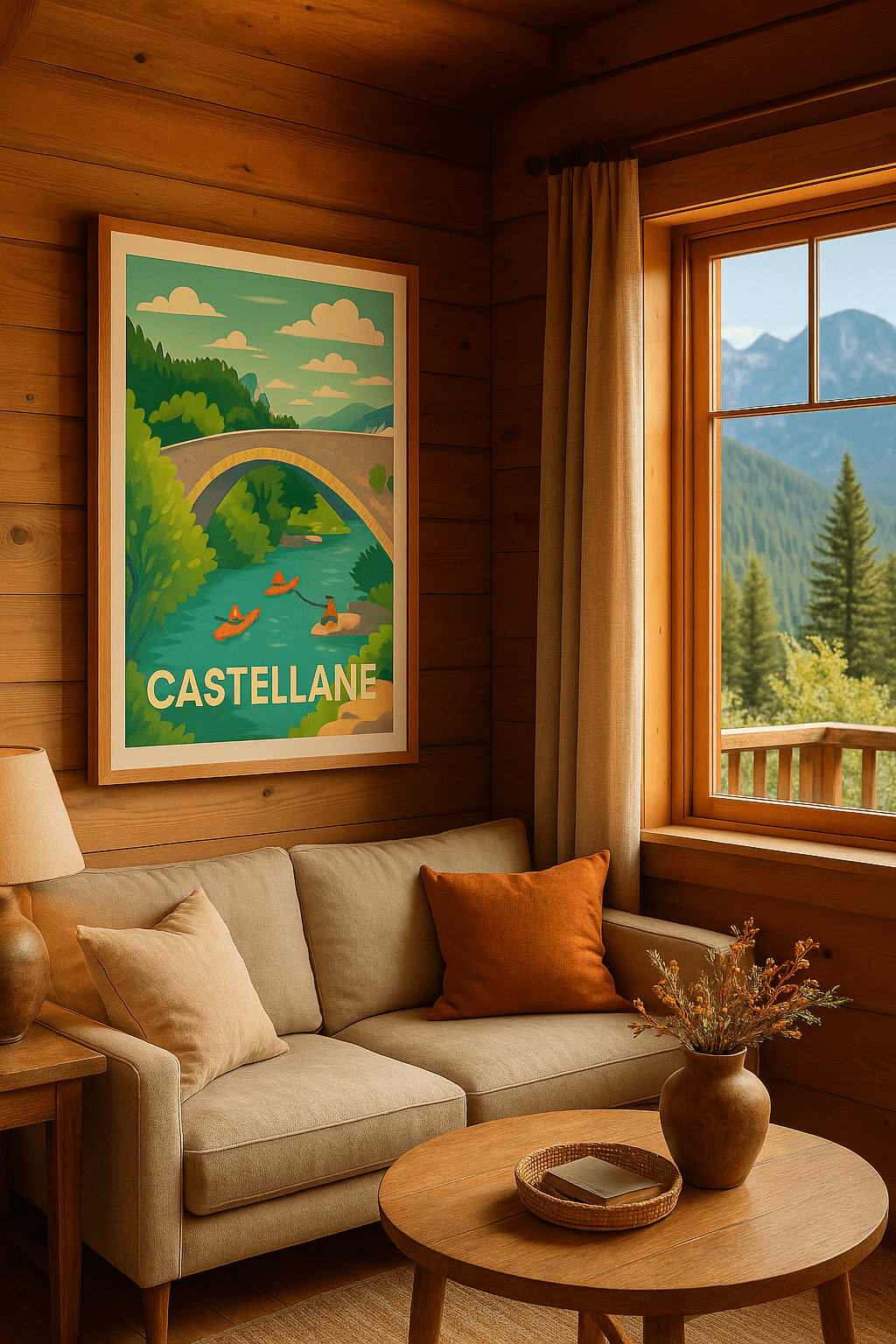 Affiche Castellane — Entre nature et aventures aquatiques · poster d'art de Castellane