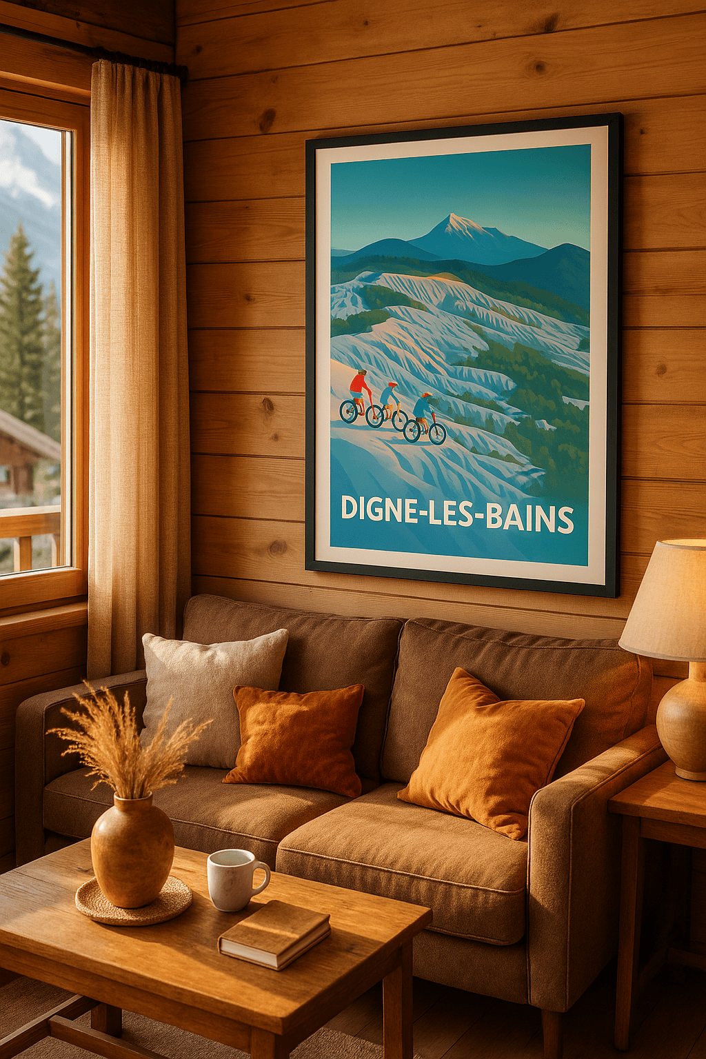 Alpes-de-Haute-Provence France Affiche de Digne-les-Bains - Aventure nature entre montagnes et vallées