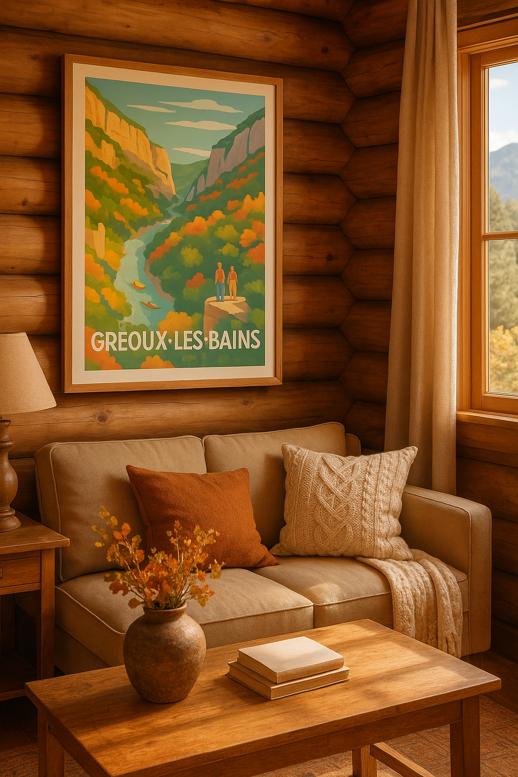 Alpes-de-Haute-Provence France Affiche de Gréoux-les-Bains - L'évasion au cœur des gorges