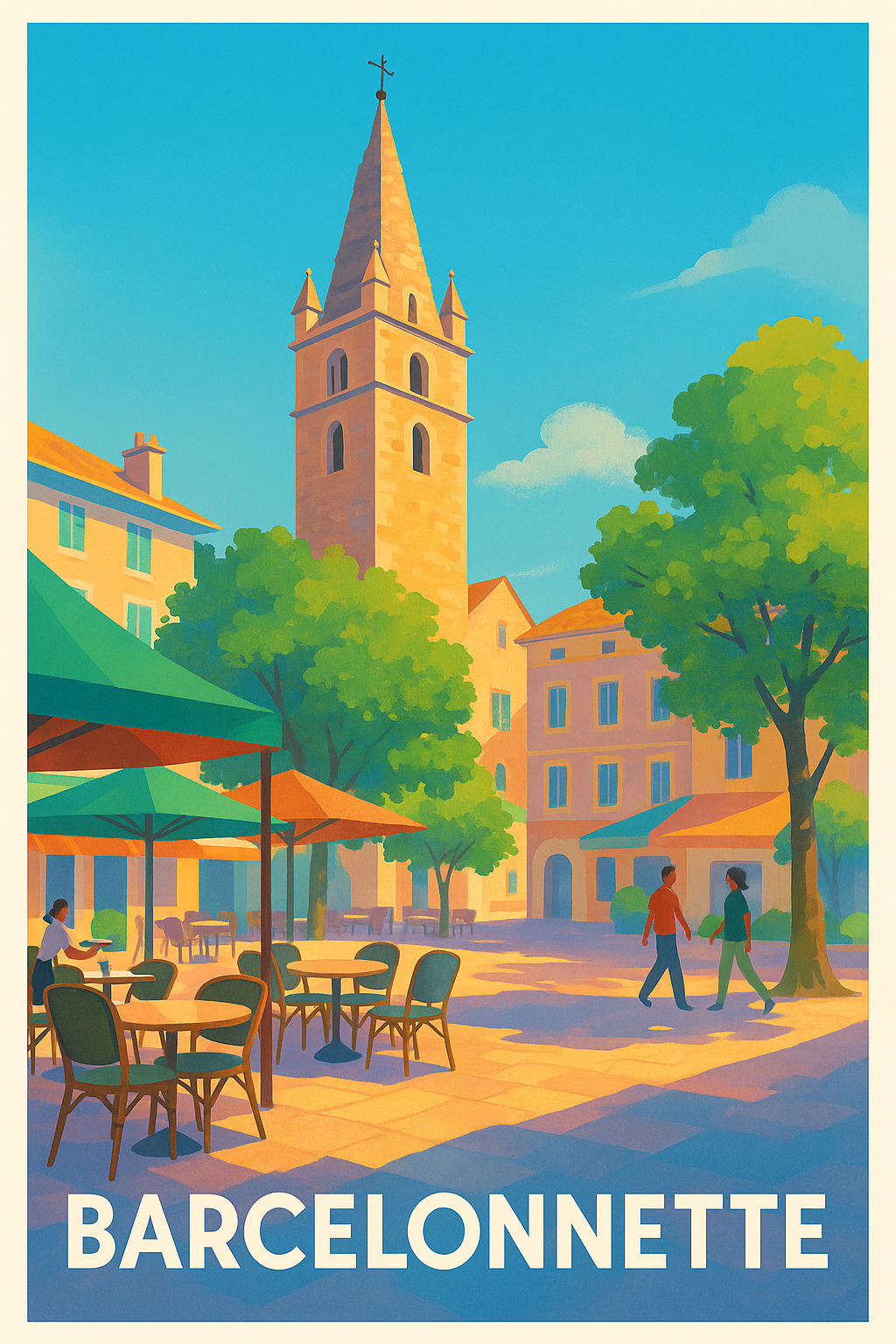 Alpes-de-Haute-Provence France Pas de Cadre / 20 × 30cm Affiche de Barcelonnette - Charme et lumière en Provence