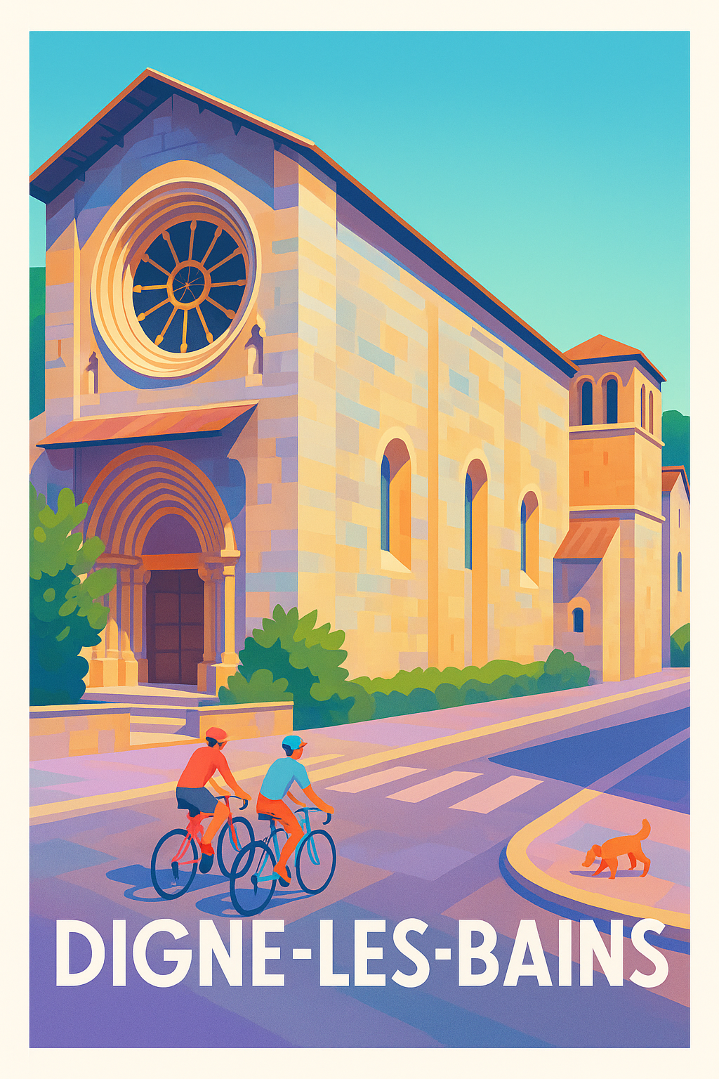 Alpes-de-Haute-Provence France Pas de Cadre / 20 × 30cm Affiche de Digne-les-Bains - Découvrez la douceur de vivre provençale