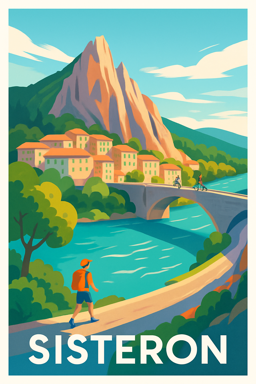 Affiche Sisteron — L'évasion entre nature et histoire · poster d'art de Sisteron