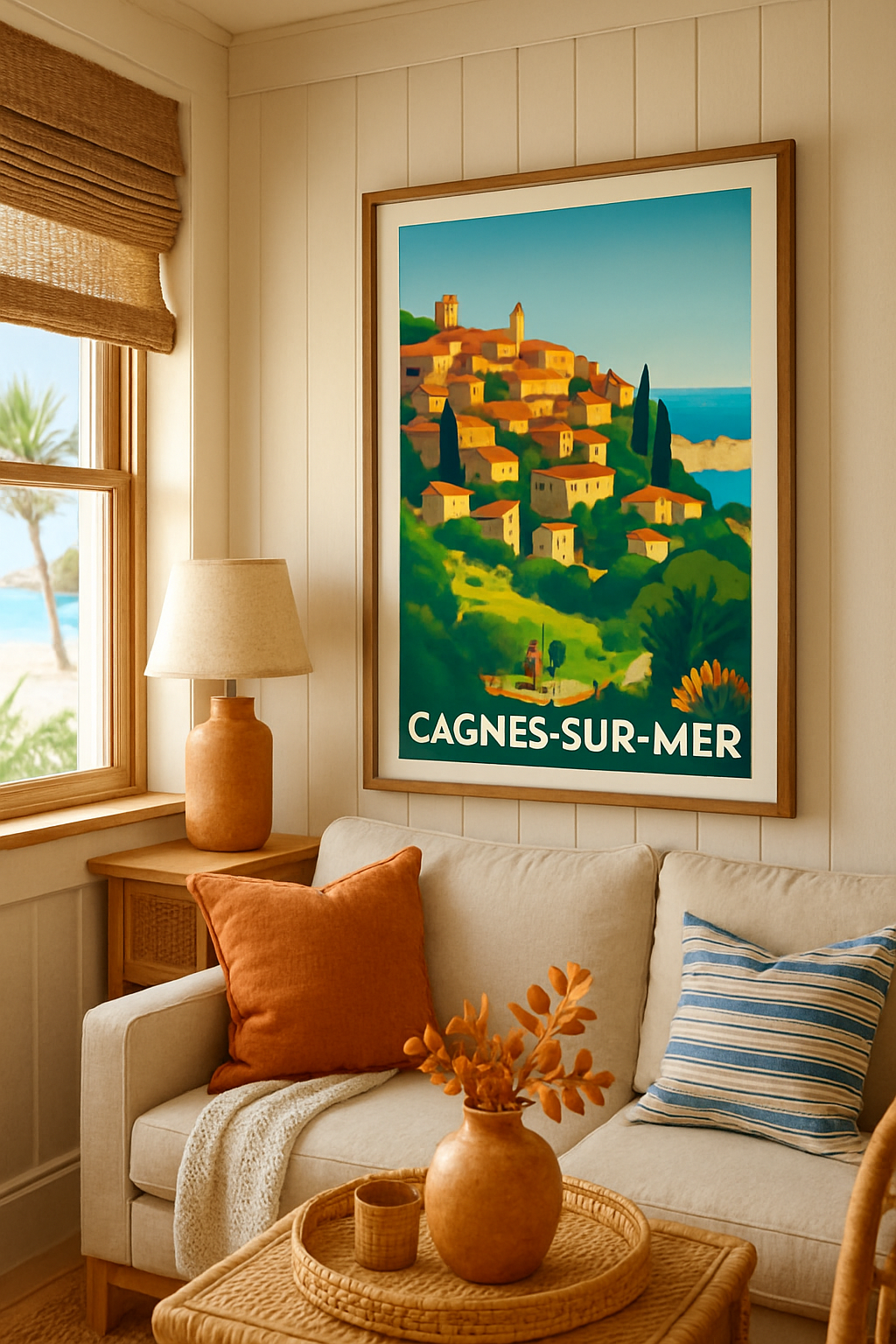 Alpes-Maritimes France Affiche de Cagnes-sur-Mer - Charme méditerranéen au bord de l'eau