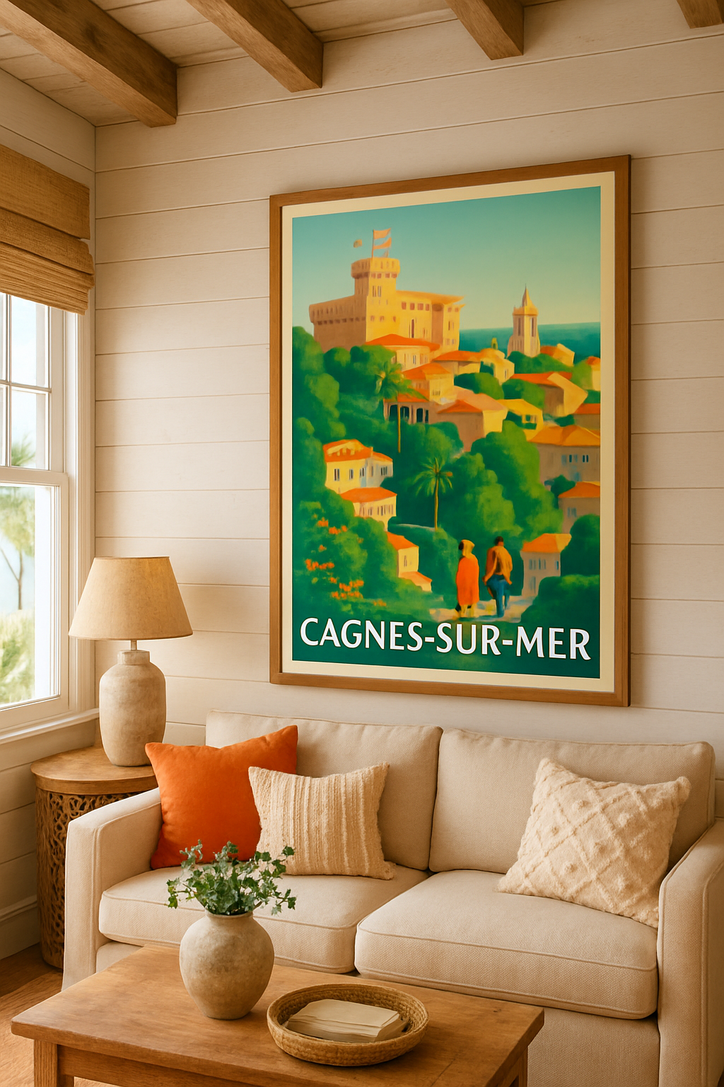Alpes-Maritimes France Affiche de Cagnes-sur-Mer - Évasion en douceur sur la Côte d’Azur