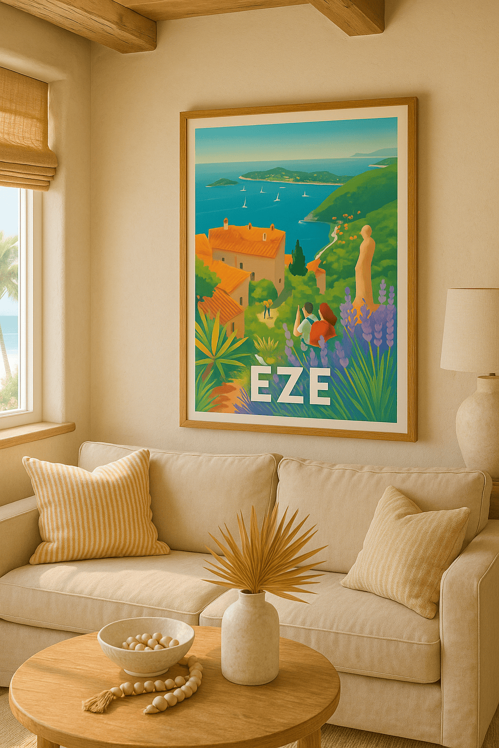 Affiche Èze — Escapade méditerranéenne entre mer et lavande · poster d'art de Èze