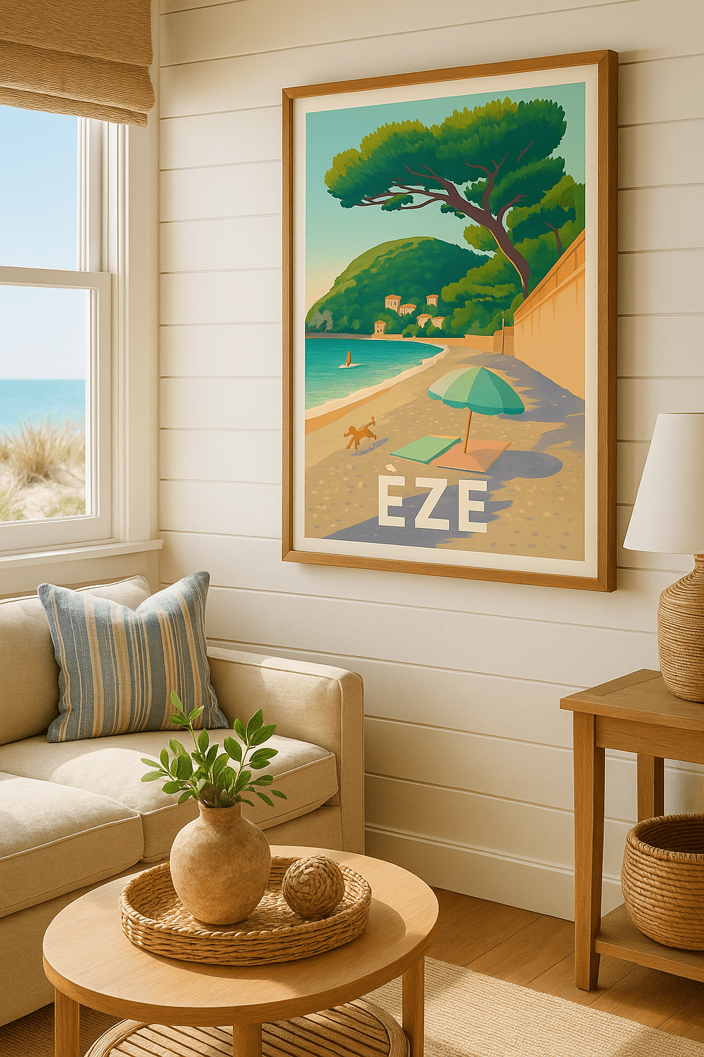Alpes-Maritimes France Affiche de Èze - Évasion balnéaire entre mer et nature