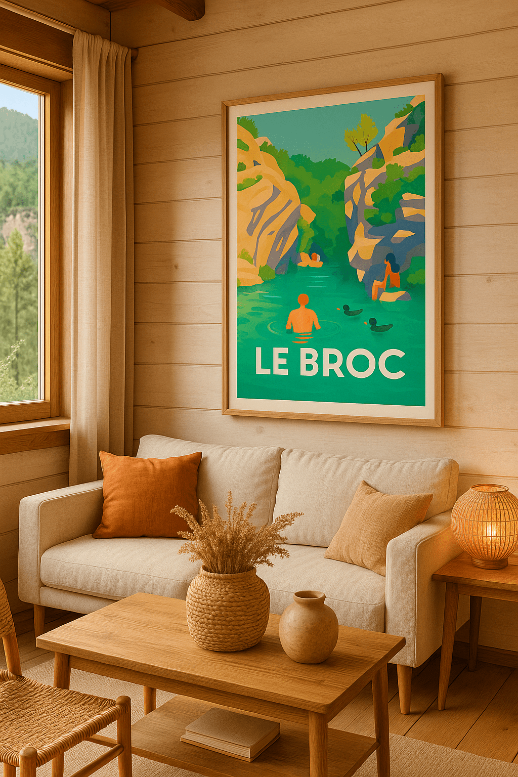 Alpes-Maritimes France Affiche de Le Broc - Détente au cœur des gorges sauvages