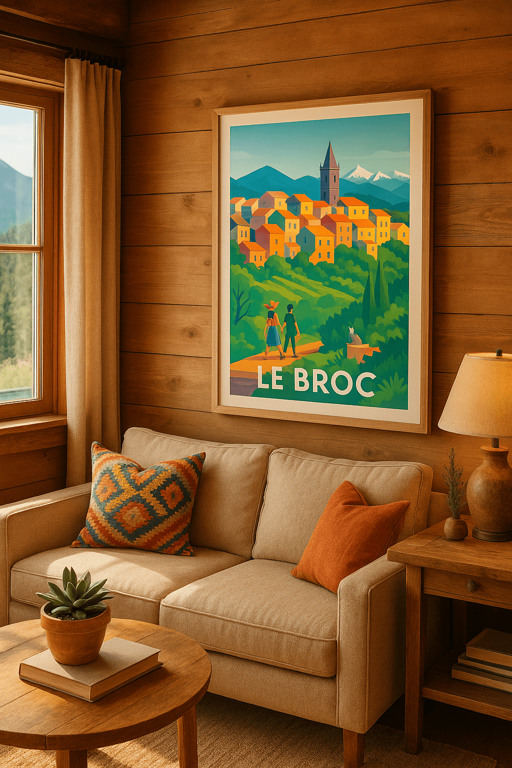 Alpes-Maritimes France Affiche de Le Broc - Un village pittoresque niché au cœur de la nature